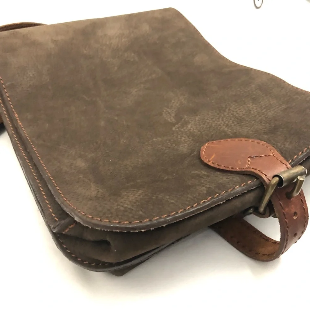 Vintage Slim Genuine Leather Messenger Crossbody Work Bag